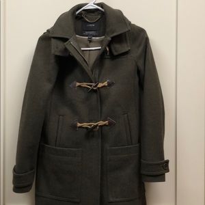 Jcrew Melton wool toggle coat sz OO army green